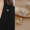thumbnail image 1 of Eoperou Women Brooch Hollow Out Heart Shape Rhinestone Anti-slip Wear-resistant Coat Collar Hat Scarf Decoration Clothes Pin Garment Jewelry, 1 of 8