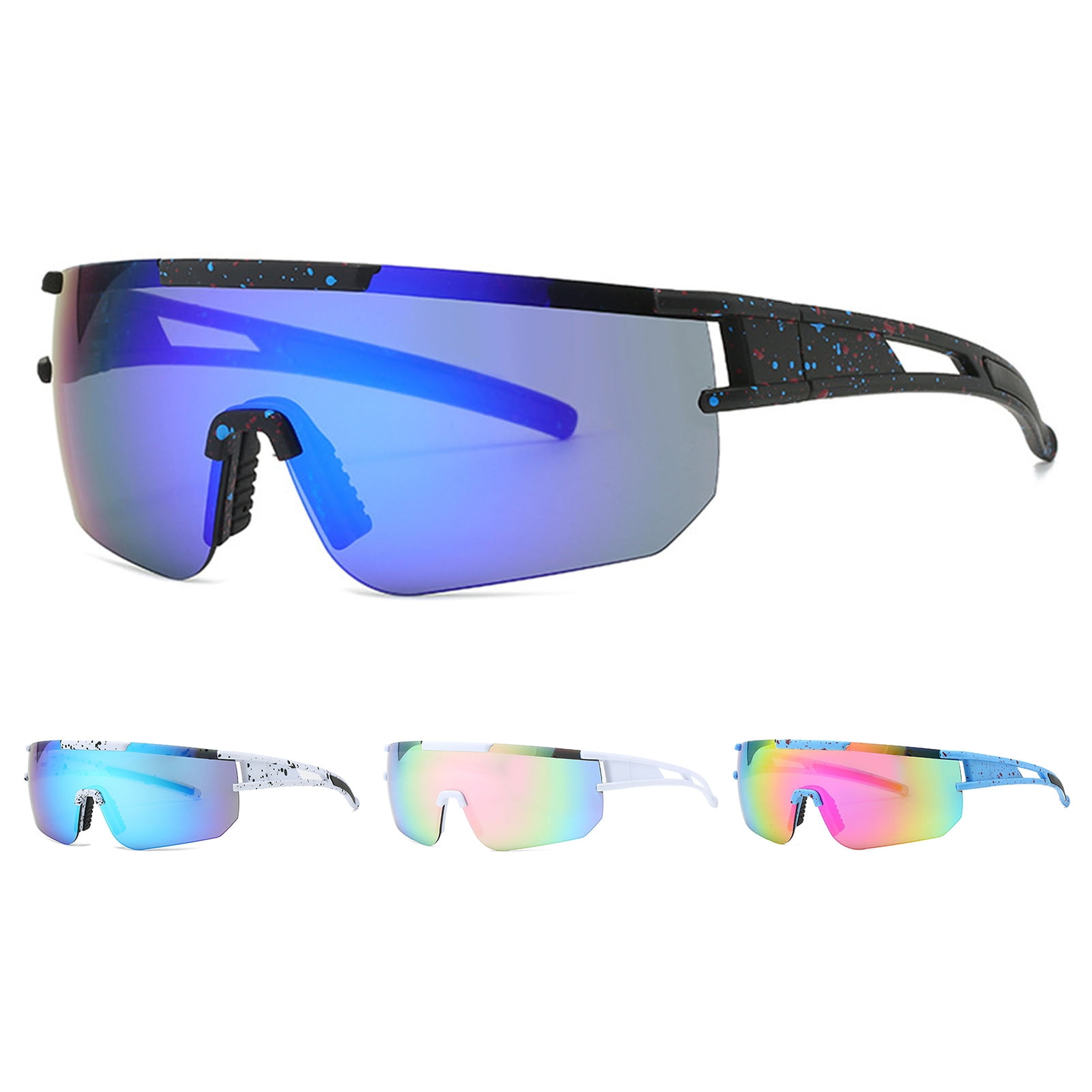 Eoperou Women Cycling Sunglasses Nose Pads Sunshade Windproof No