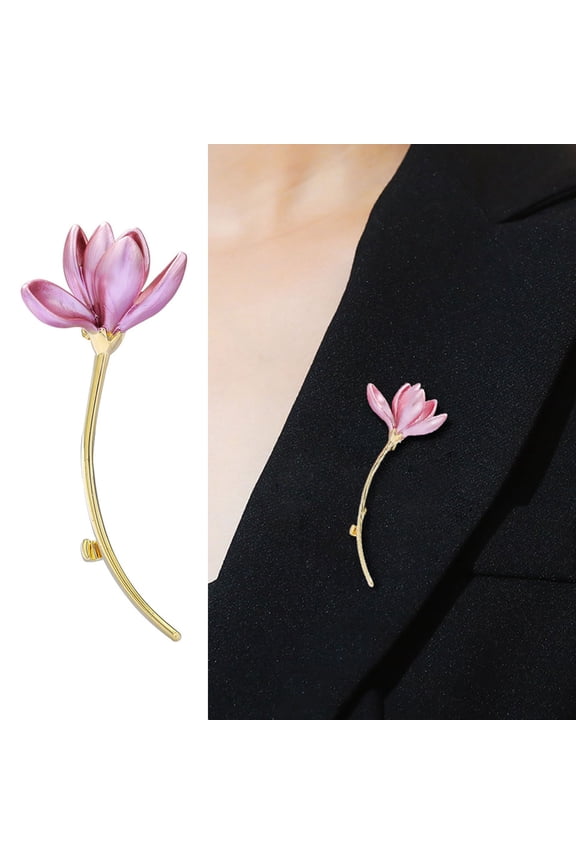 Women Flower Shape Brooch Allow Pin Suit Collar Shawl Scarf Cardigan Coat Badge Costume Accessories Gift