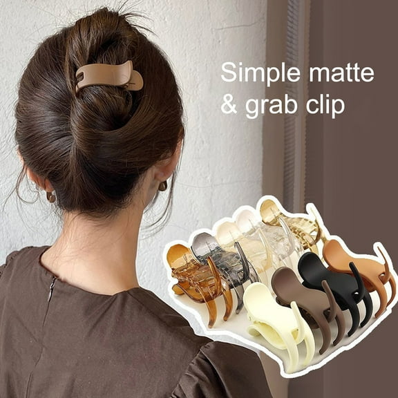 Eoperou Women Hair Clip Solid Color Easy Operate Strong Claw Anti-slip Cross Hair Decoration Headwear Hair Scratching Hair Gripper Hair Accessories
