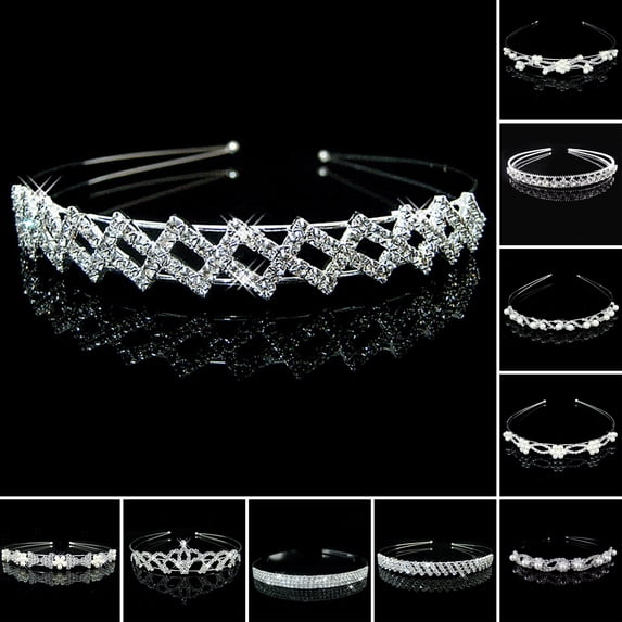 Eoperou Women Hairband Korean Style Elegant Temperament Slim Sparkling Rhinestone Ladies Hair Hoop Wedding Hair Accessories