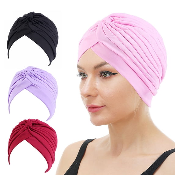 Eoperou Women Men Hat Beanie Middle East Area Traditional Layered Solid Color Thick Vintage Unisex Windproof Hair Adult Cap
