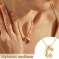 thumbnail image 1 of Eoperou Women Necklace Smooth Balloon Letter Pendant Decor Adjustable Length Solid Color Exquisite Stainless Choker Necklace Neck Decoration Jewelry, 1 of 8