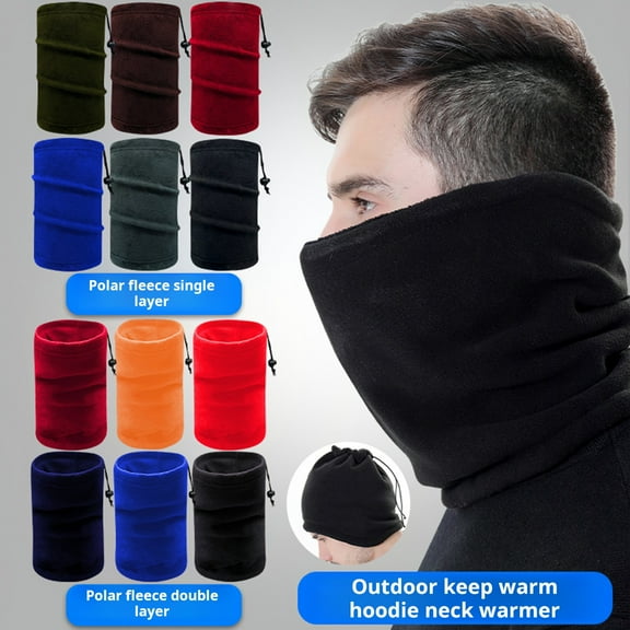 Eoperou Women Scarf Thick Warm Elastic - Knitted Anti-slip Multifunctional Lightweight Windproof Unisex Cycling Piled Neck Warmer Hat