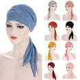 thumbnail image 1 of Eoperou Women Turban Hat Solid Color High Elastic Sweat Absorption Breathable Lint Free Decorative Machine Washable Pre-Tied Head Scarves Women Headwear Turban for Male, 1 of 8