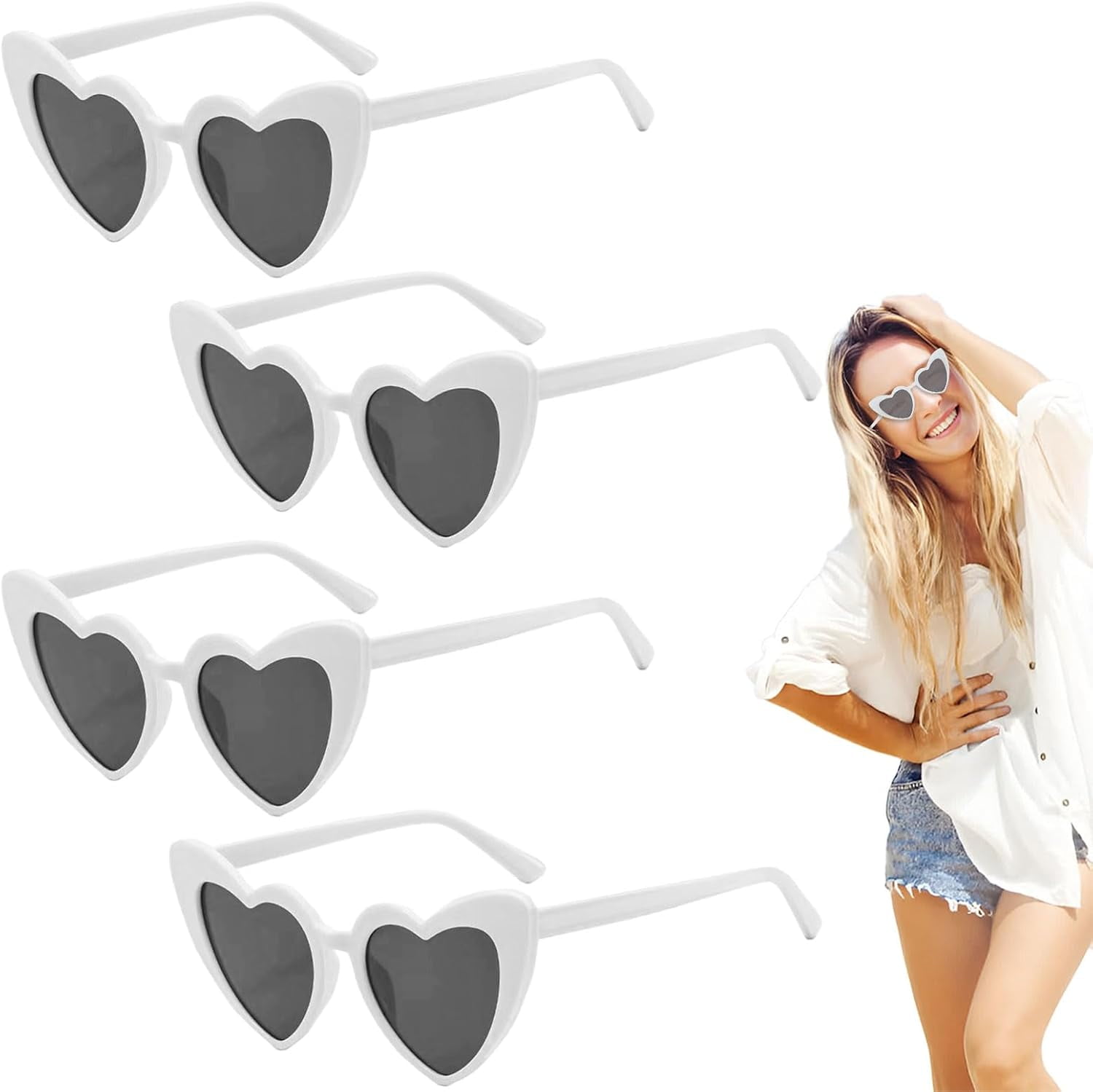 WHITE HEART SHAPE VINTAGE LOOK SUNGLASSES
…NEW Amazon.com: ModParty Bride Sunglasses – White Heart Shaped  main image 4