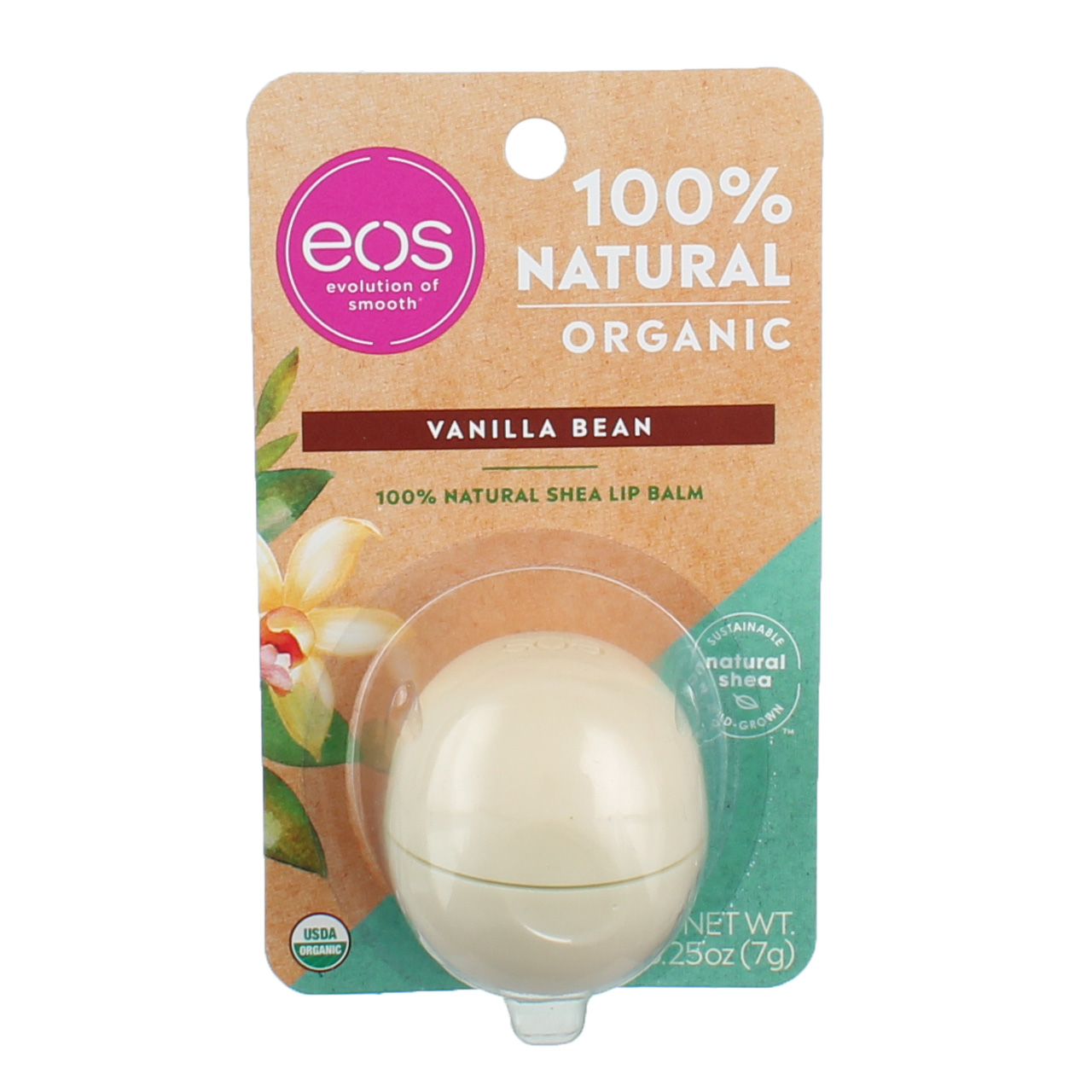 Eos 100% Natural & Organic Lip Balm Sphere - Vanilla | 0.25 oz/1pk - image 1 of 3