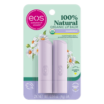 Eos 100% Natural & Organic Lip Balm Stick - Chamomile | 0.14 oz, Pack of 2