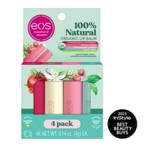 Eos 100% Natural & Organic Lip Balm Sticks- Variety Pack | 0.14 oz | 4 per pack