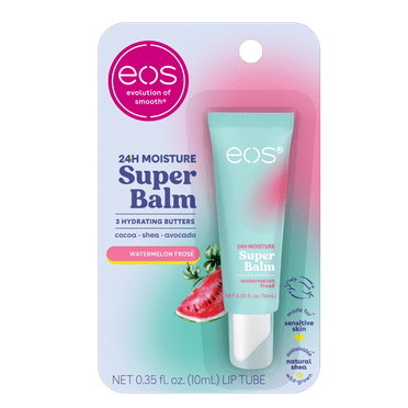 Eos 24HR Moisture Super Balm- Watermelon Frosé, Lip Sleeping Mask, 0.35 fl oz/1pk