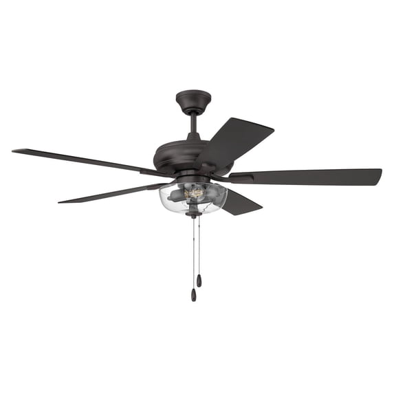 Eos Clear Bowl 52 in. Classic Bronze Ceiling Fan w/ Light Kit Included