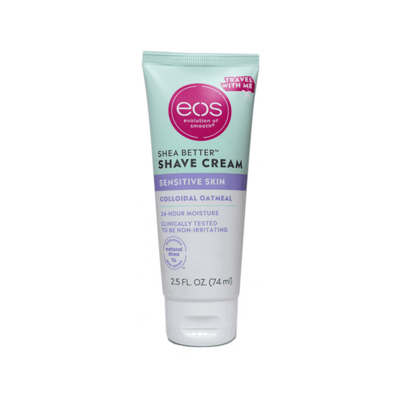Eos Shea Better Shave Cream for Sensitive Skin, Travel Size 2.5 fl oz