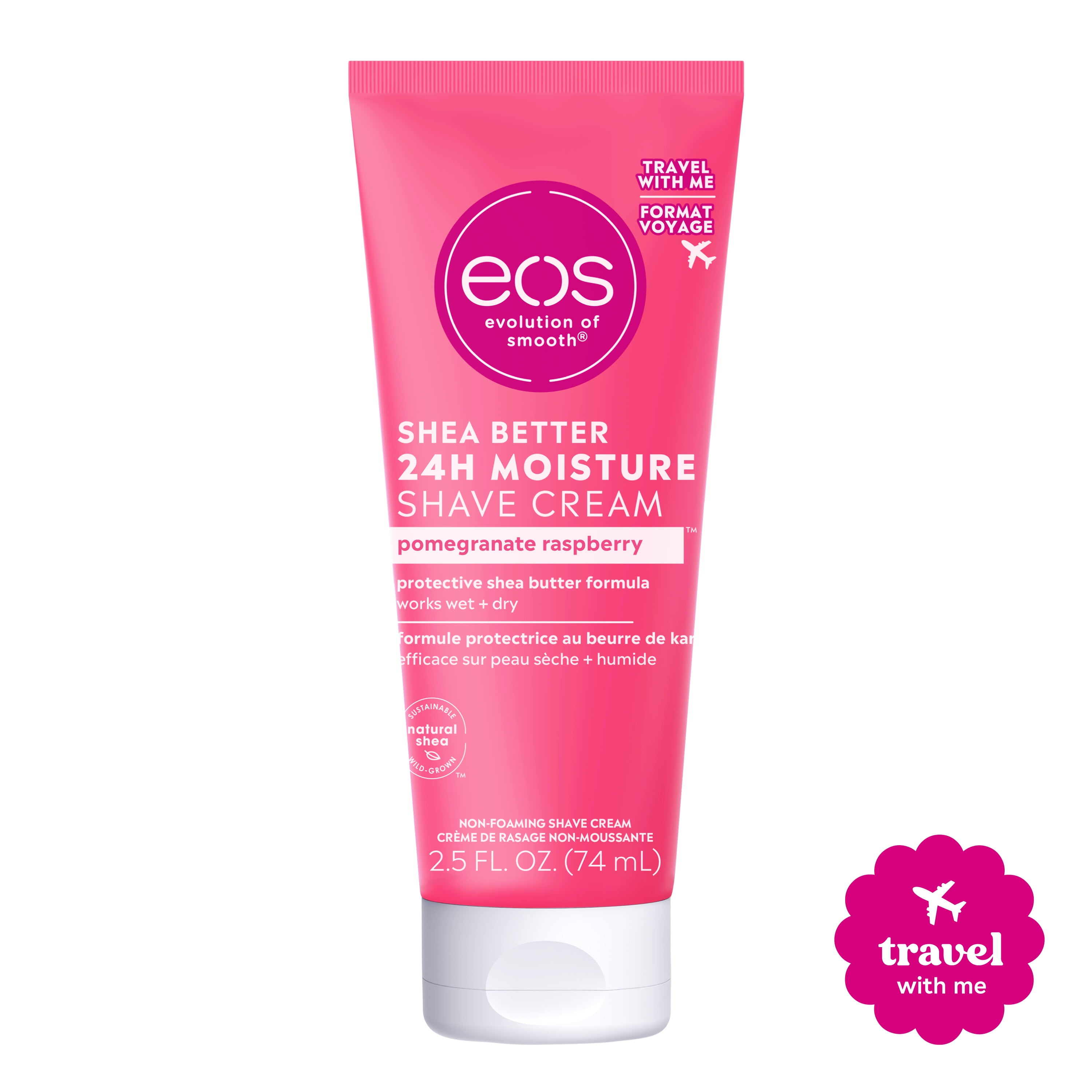 Eos Shea Better Travel Women's Shave Cream Pomegranate Raspberry 2