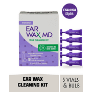 Eosera EAR WAX MD Wax Cleaning Kit, Earwax Removal, 5 Single Use Vials