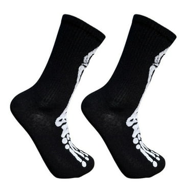 Eosunjian 1 Pair Halloween Socks Spider Wet Skull Skeleton Print Color Matching High Elasticity Anti-slip Unisex Sport Sweat-Absorbent Basketball Football Long Stockings Style C