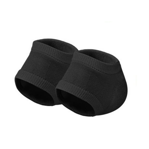 Eosunjian 1 Pair Heel Protector Breathable Reduce Pressure Anti-cracked Protective Sleeve Heel Spur Pads Foot Care (Black)