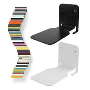 Eosunjian 1 Set Stylish Floating Bookshelf Set Space-saving Simple Installation Invisible Wall Mounted Shelves Heavy-duty Bookshelf