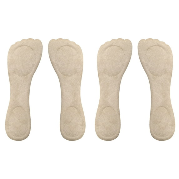 Eosunjian 2 Pair of High Heels Insoles Self-adhesive Pain Relief Prevent Feet from Sliding 3/4 Insert Cushion for High Heels (Apricot)