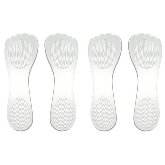Eosunjian 2 Pair of High Heels Insoles Self-adhesive Pain Relief Prevent Feet from Sliding 3/4 Insert Cushion for High Heels (Clear)