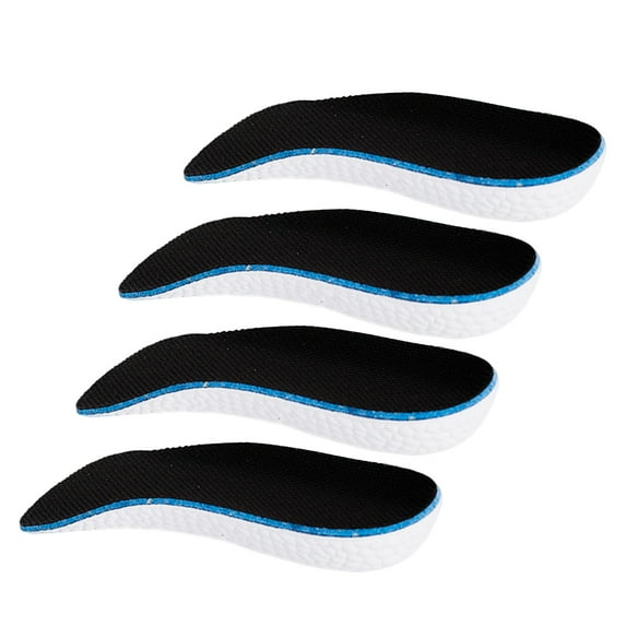 Eosunjian 2 Pairs Booster Insole Orthopedic Height Insoles Arch Support Heightening Insoles Inserts for Women Men (Black)