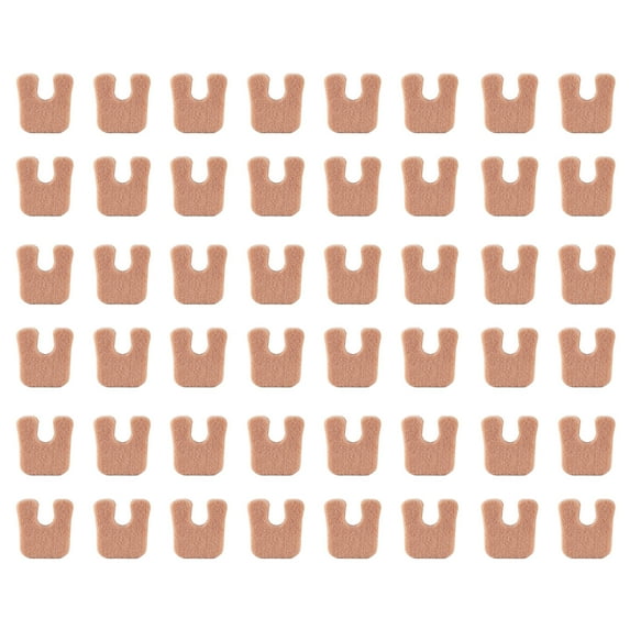 Eosunjian 48Pcs Forefoot Pads U Shaped Adhesive Anti-abrasion Shock Absorption Anti-slip Pain Relief Felt Men Women Foot Cushions Toe Protections for Outdoor (1 Set)