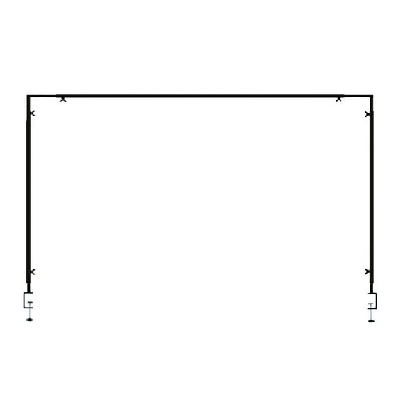 Eosunjian Arch Brackets for Adjustable Table Bracket Metal Table Arch Hanging Rod Stand Adjustable 16-48 Tall 31-98 Length Heavy-duty Brackets for Balloons