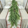 thumbnail image 1 of Eosunjian Artificial Norfolk Pine Garlands Real Touch Faux Pine Greenery Garland for Christmas Holiday Table Fireplace Window Indoor Outdoor Decor (Green), 1 of 9