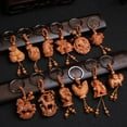 thumbnail image 1 of Eosunjian Chinese Zodiac Carving Wooden Pendant Keychain Key Ring Bag Hanging Decor Gift, 1 of 13
