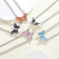 thumbnail image 1 of Eosunjian Creative Friendship Necklace Magnetic Suction Enamel Butterflies Pendant Necklace Winter Adjustable Sweater Necklace Pink, 1 of 13