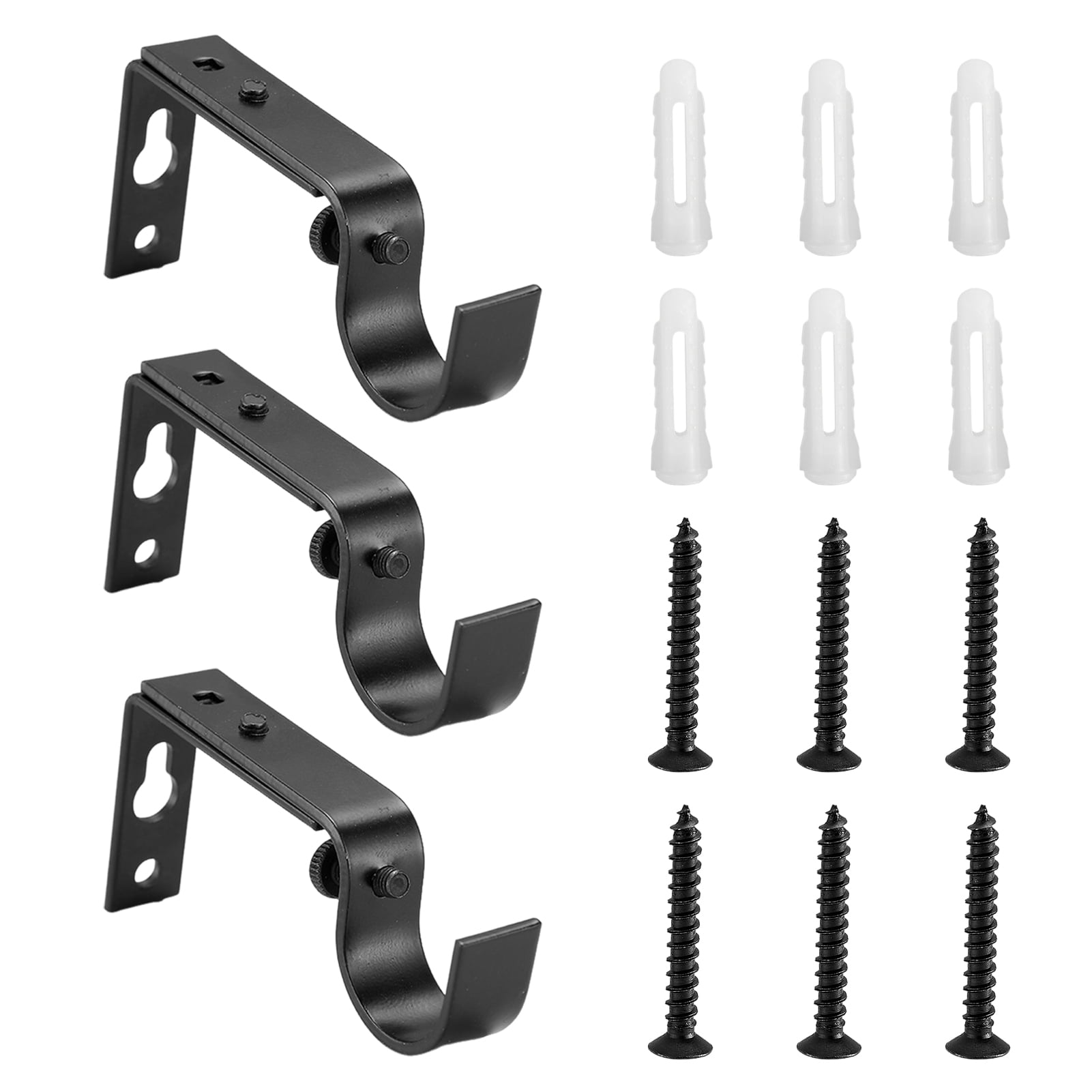 Eosunjian Curtain Rod Bracket Heavy Duty Adjustable Curtain Rod Holder