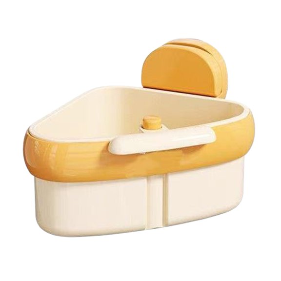 Eosunjian Easy Clean Drain Basket Sink Strainer Basket for Food Collection Easy to Install Push-type Automatic Dump Kitchen Hanging Drain Basket for Efficient