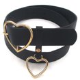 thumbnail image 1 of Eosunjian Fashion Women Faux Leather Heart Accessory Adjustable Buckle Belt Waistband Golden, 1 of 5