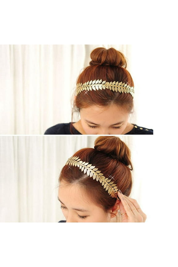 Greek Headband Gold Leaf Branch Hair Hoop Crown Bridal Wedding Headpiece Greek Accessories