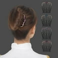 thumbnail image 1 of Eosunjian Hair Comb Cubic Zirconic Stable Waved Anti-slip Lightweight Hair Decoration Decorative Smooth Hair Bund Comb Hair Styling Tool, 1 of 13
