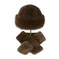 thumbnail image 1 of Eosunjian High-quality Hat Scarf Winter Fuzzy Hat Scarf Set for Women Faux Fur Collar Wrap Scarf Thickened Plush Warm for Weather Soft Comfortable Accessories, 1 of 8