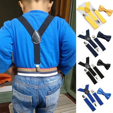 Eosunjian Kids' Bow Suspender Belt Fashionable Elastic Adjustable Size Versatile Design Elastic Band for Festivals Special Occasions