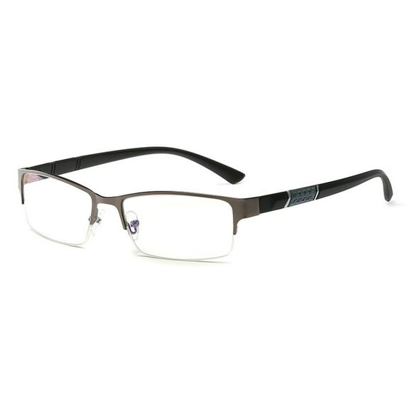 Eosunjian Men Blue Light Blocking Glasses Half Frame Clear View Strong Hinge Transparent Eye Bluelight Glasses Spectacles Eyewear
