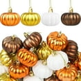 thumbnail image 1 of Eosunjian Mini Pumpkin Hanging Ornaments Thanksgiving Harvest Home Tree Decorations Reusable Hanging Pumpkin Ball for Autumn Holiday Party Supplies (Mix Color), 1 of 12