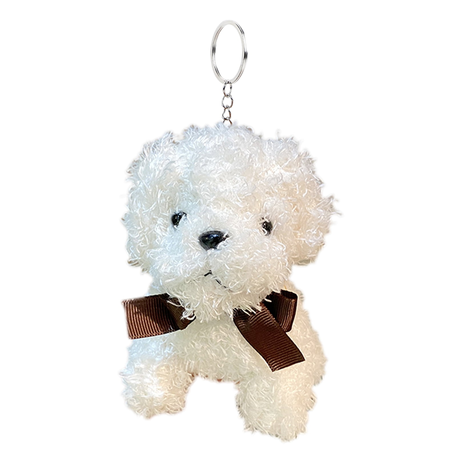 Prextex Plush Puppies Keychain Set Realistic Looking 5-Inch