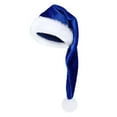 thumbnail image 1 of Eosunjian Santa Hat Long Xmas Velvet Santa Hat Winter Warm Costume Christmas Party Supplies for Cosplay Parties Stage Performance (Blue), 1 of 13
