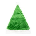 thumbnail image 1 of Eosunjian Santa Hat for Women Men Plush Velvet Christmas Hats Soft Holiday Dress-up Accessory for New Year Party Supplies (Green), 1 of 13