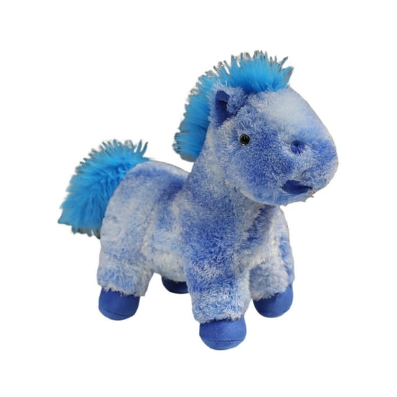 Eosunjian Stuffed Plush Horse Toy Dreamy Stuffed with Gradient Colors 20/35cm Soft Decor for Kids Girls Fluffy Round Body Horse for Home Bedroom or Desk