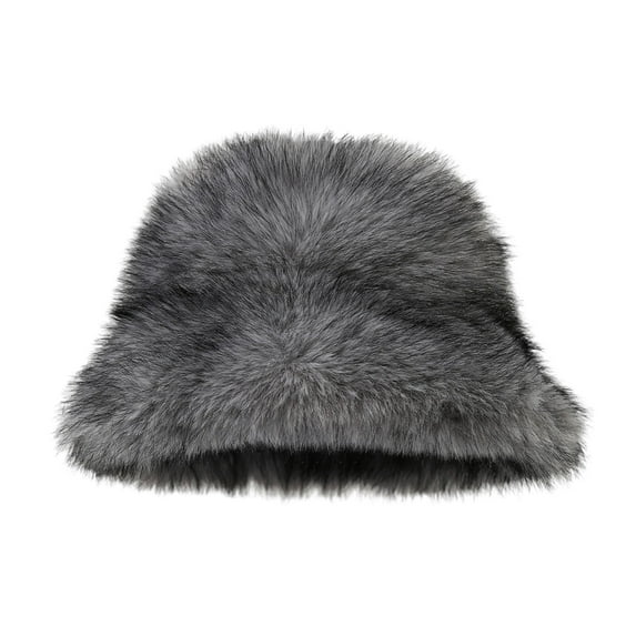 Eosunjian Thickened Plush Basin Hat Winter Basin Hat Solid Color Thickened Soft Plush Warm Bucket Hat Windproof Outdoor Fisherman Hat for Women Lightweight