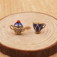 thumbnail image 1 of Eosunjian Vintage Asymmetric Enamel Teapot Cup Pendant Women Stud Earrings Gift Jewelry, 1 of 12