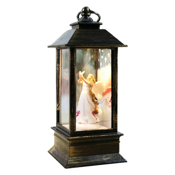 Eosunjian Wind Lights Christmas Style Cartoon Santa Claus/Snowman Model Create Atmosphere Hanging Xmas Lanterns