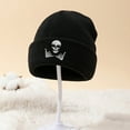 thumbnail image 1 of Eosunjian Winter Beanie Hat Men Women Knit Skull Embroidered Warm Beanie Thick Stretchy Unisex Beanie Hat for Daily Wear Outdoor Sports Black, 1 of 13