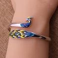 thumbnail image 1 of Eosunjian Women Bracelet Colorful Peacock Jewelry Elegant Electroplating Ring Bangle for Wedding Style 2, 1 of 13