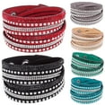 thumbnail image 1 of Eosunjian Women Faux Leather Shiny Hot Fix Rhinestone Inlaid DIY Multilayer Bracelet Gift, 1 of 13