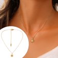 thumbnail image 1 of Eosunjian Women Sun Pendant Necklace Stainless Steel Adjustable Extended Chain Charm Necklace Jewelry Accessories Golden, 1 of 7
