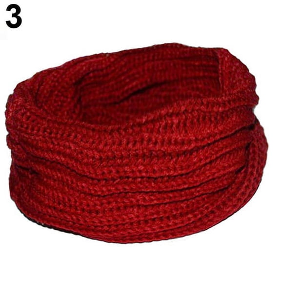 Eosunjian Women's Men's Autumn Winter Fashion Cable Knitted Solid Scarf Shawl Neckerchief (Burdy)